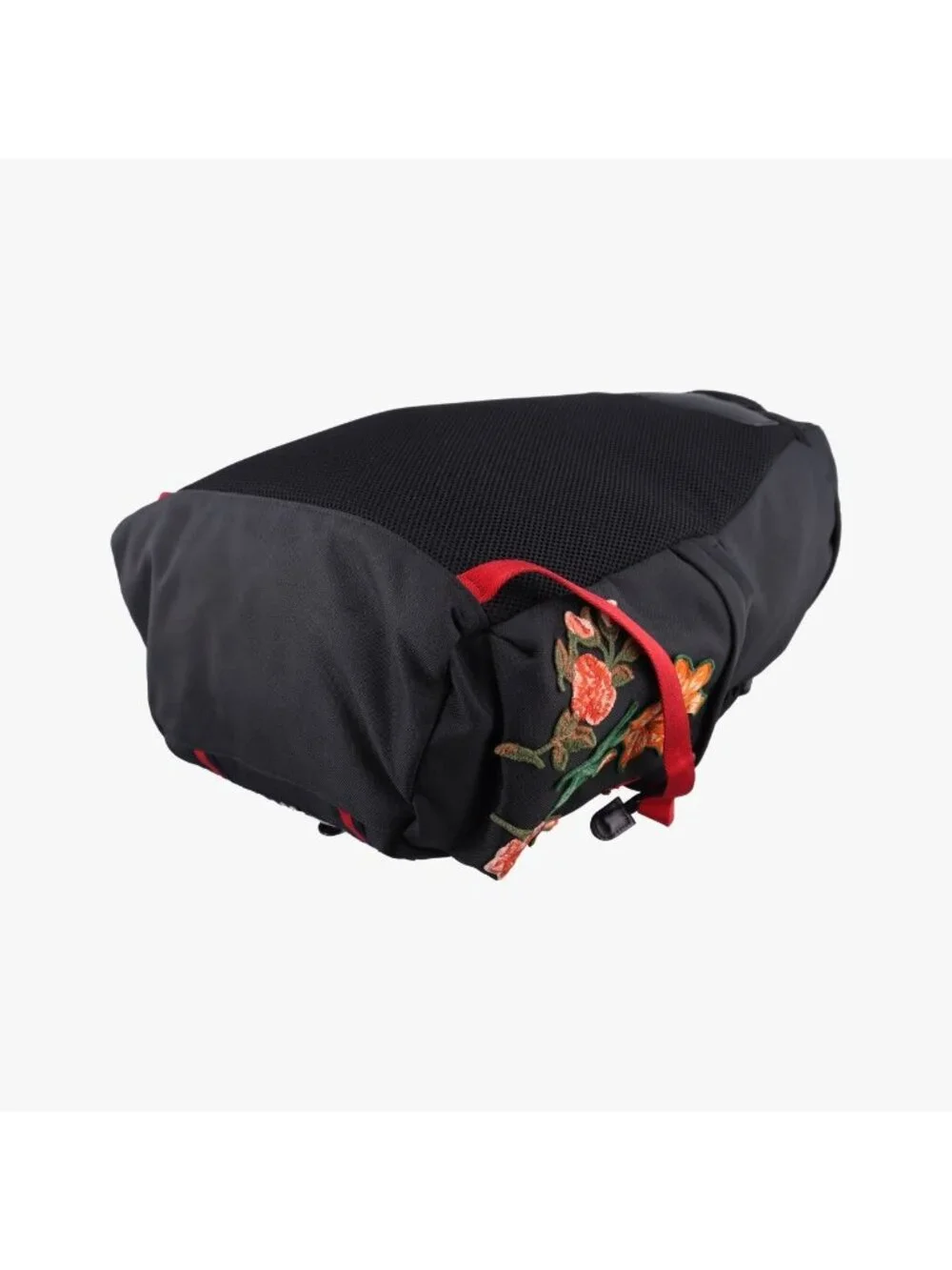 Gucci Sherry Line Embroidered Tiger Black Multicolor Canvas Backpack